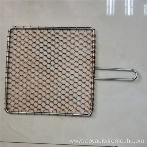 Hexagonal Woven BBQ Grill Barbecue Mesh Toaster Grill